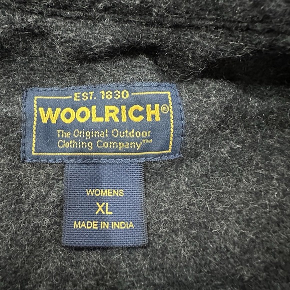 Vintage Woolrich Womens Gray Full Zip Jacket Wool Blend Size XL - Picture 2 of 7